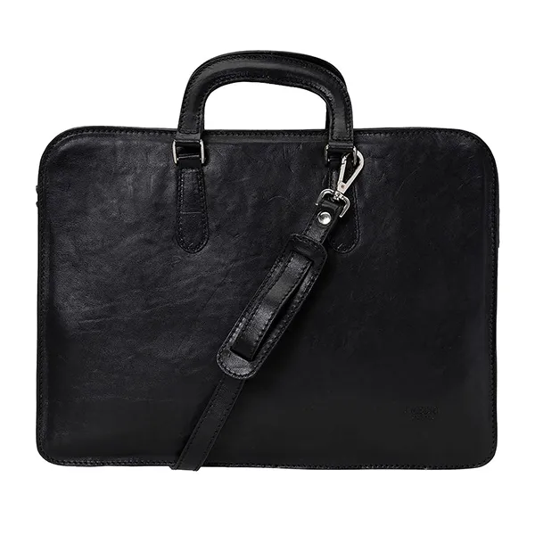 Túi Xách Đựng Laptop Medici Of Florence Calfskin 81 MED81B2467AA Màu Đen - Túi xách - Vua Hàng Hiệu