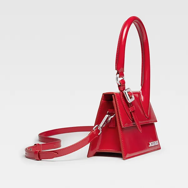 Túi Xách Nữ Jacquemus Red Le Chiquito Moyen Boucle Shoulder Bag 233BA327-3128-470 Màu Đỏ - 1