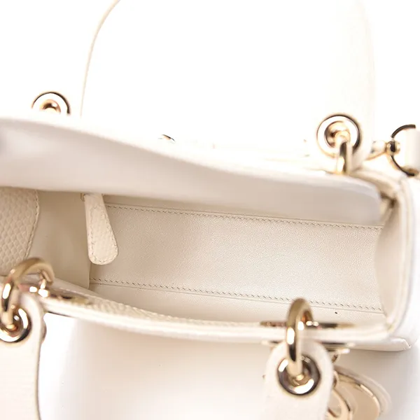 Túi Xách Tay Nữ Dior Lady Mini Mizard Màu Trắng - Túi xách - Vua Hàng Hiệu