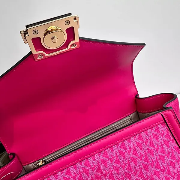 Túi Đeo Chéo Nữ Michael Kors MK Whitney Medium Logo Satchel Màu Hồng