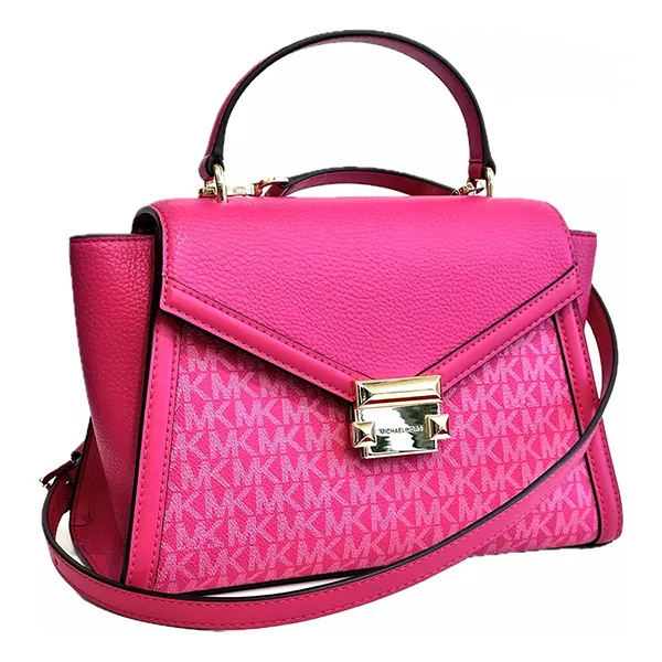 Túi Đeo Chéo Nữ Michael Kors MK Whitney Medium Logo Satchel Màu Hồng