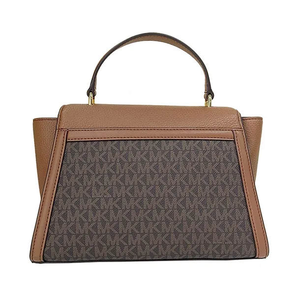 Túi Đeo Chéo Nữ Michael Kors MK Whitney Medium Logo Satchel Màu Nâu