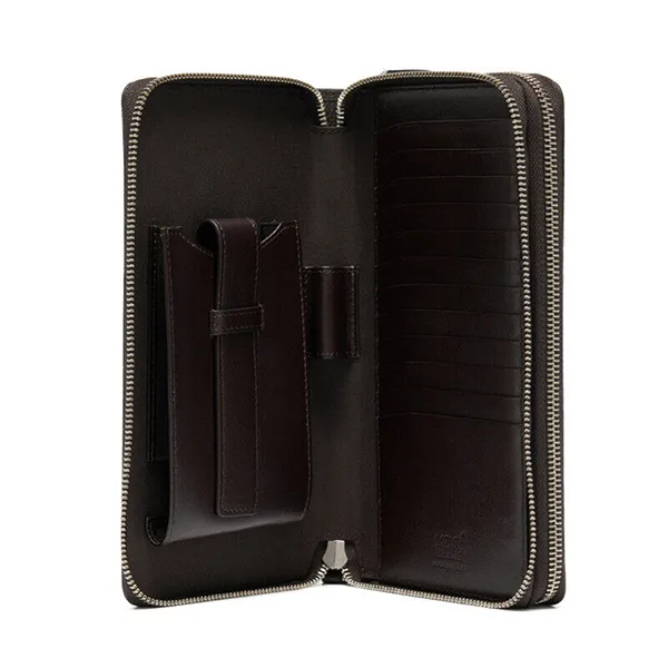 Ví Clutch Montblanc Travel Companion XC 2 Zippy Màu Nâu - Túi xách - Vua Hàng Hiệu