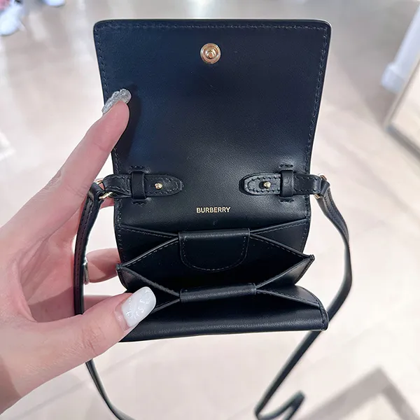 Ví Nữ Burberry Jessoe Striped Mini Card Holder Wallet 8073067 Màu Be Đen - Túi xách - Vua Hàng Hiệu