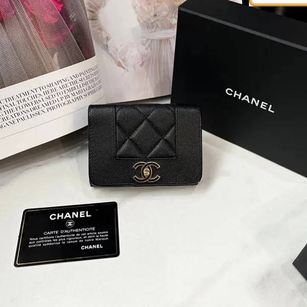 Ví Nữ Chanel Mademoiselle Trifold Màu Đen - Túi xách - Vua Hàng Hiệu