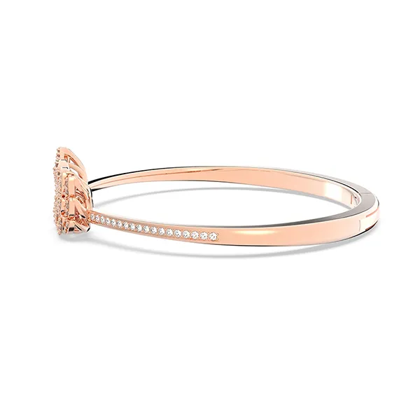 Vòng Đeo Tay Nữ Swarovski Dancing Swan Bangle Swan Red Rose Gold Tone Plated 5614122 Màu Vàng Hồng Size S - 4