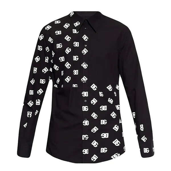 Áo Sơ Mi Nam Dolce & Gabbana D&G Martini Logo G5IX8T GF120 N0000 Màu Đen Size 37