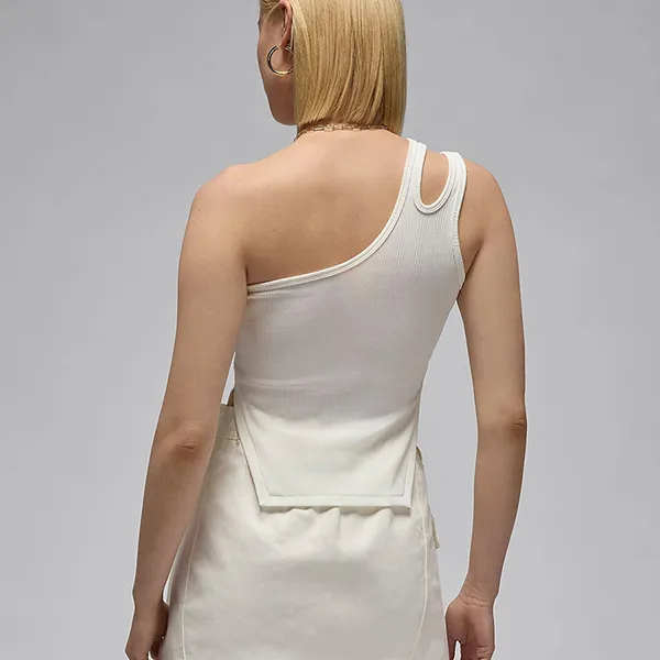 Áo Ba Lỗ Nữ Nike Jordan Women's Asymmetrical Ribbed Tank Top FN5799-133 Màu Trắng Size S - Thời trang - Vua Hàng Hiệu