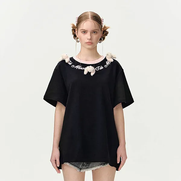 Áo Phông 13 De Marzo Doozoo Logo Round Neck Tshirt Black Màu Đen Size S