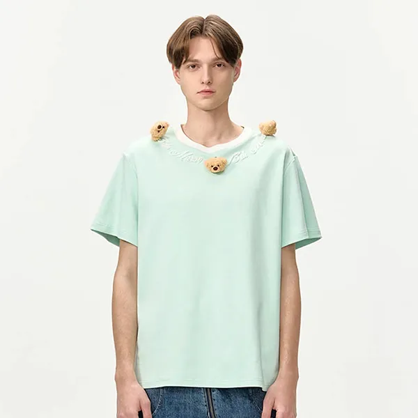 Áo Phông 13 De Marzo Doozoo Logo Round Neck Tshirt Green Màu Xanh Lá