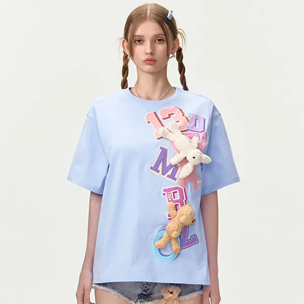 Áo Phông 13 De Marzo Doozoo Vertical Logo T-Shirt Blue Màu Xanh Blue