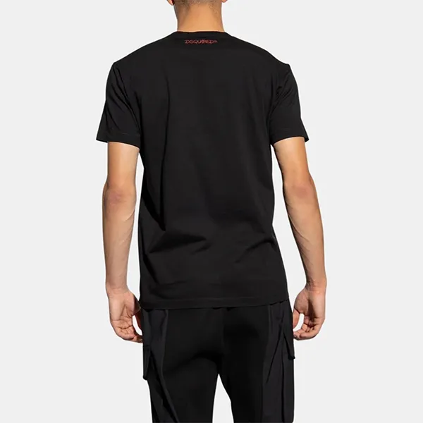 Áo Phông Nam DSquared2 S74GD1154S23009900 Tshirt Màu Đen Size S