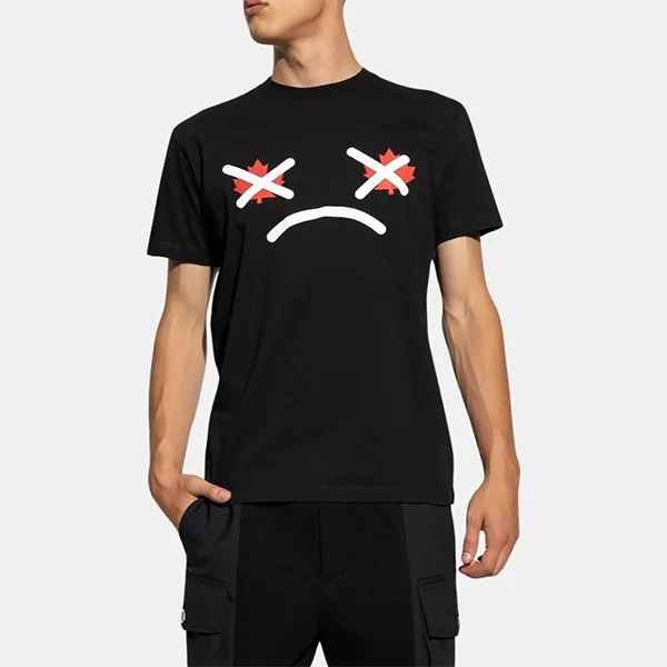 Áo Phông Nam DSquared2 S74GD1154S23009900 Tshirt Màu Đen Size S