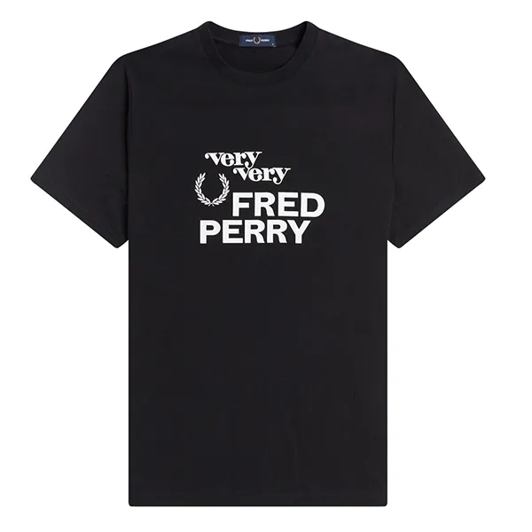 Áo Phông Nam Fred Perry Printed M2667 Black Tshirt Màu Đen Size S - Thời trang - Vua Hàng Hiệu
