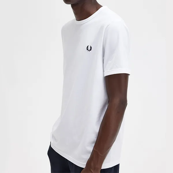 Áo Phông Nam Fred Perry Ringer Tshirt M3519 Màu Trắng Size S - Thời trang - Vua Hàng Hiệu