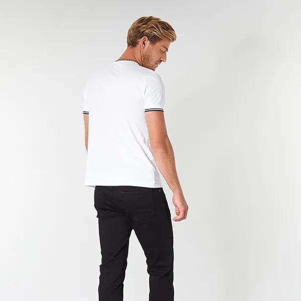 Áo Phông Nam Fred Perry Twin Tipped Tshirt Màu Trắng Size S