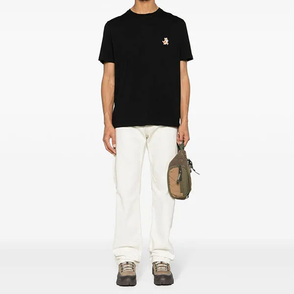 Áo Phông Nam Maison Kitsuné Black With Speedy Fox Logo Embroidered MM00125KJ0008P199 Tshirt Màu Đen Size S - Thời trang - Vua Hàng Hiệu
