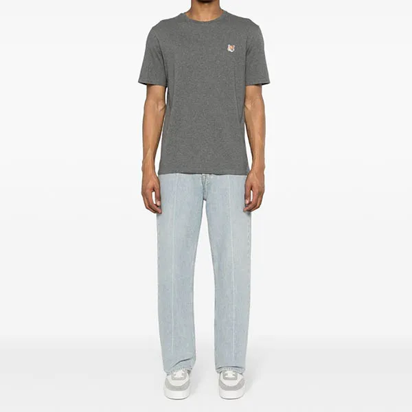 Áo Phông Nam Maison Kitsuné Grey With Bold Fox Head Logo Embroidered LM00104KJ0008H170 Tshirt Màu Xám Size S - Thời trang - Vua Hàng Hiệu