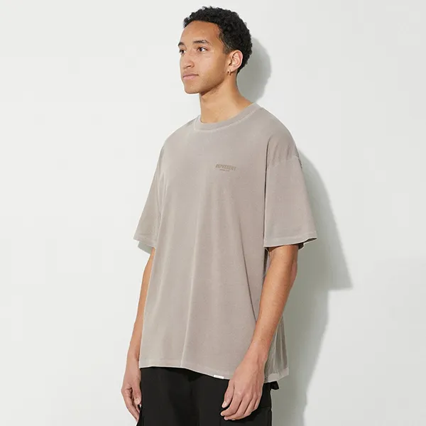 Áo Phông Nam Represent Brown With Logo Printed OCM409-243 Tshirt Màu Nâu