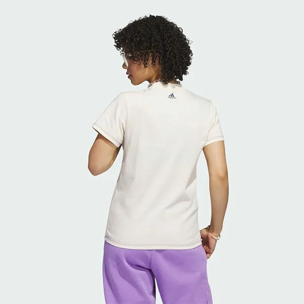 Áo Phông Nữ Adidas Sports Statement Short Sleeve Tshirt IC1647 Màu Be Size S - 3