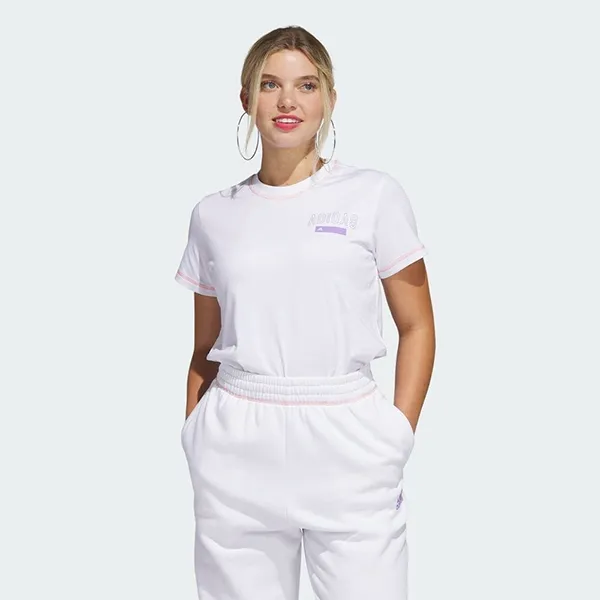 Áo Phông Nữ Adidas Sports Statement Short Sleeve Tshirt IC1648 Màu Trắng Size S - 3