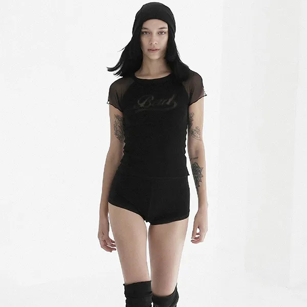 Áo Phông Nữ Badblood Second Skin Contrast Black Tshirt Màu Đen Size M - Thời trang - Vua Hàng Hiệu