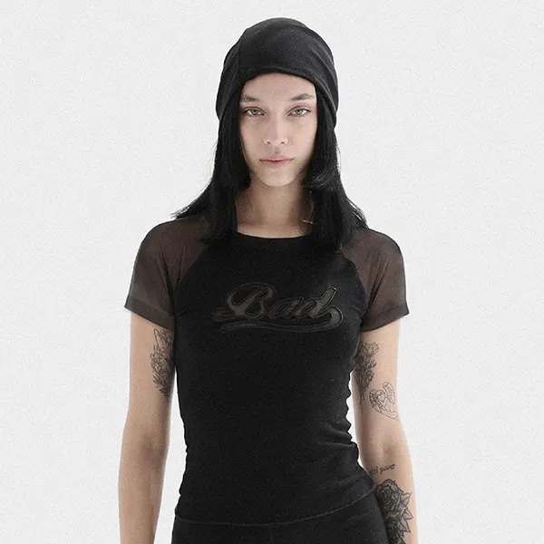 Áo Phông Nữ Badblood Second Skin Contrast Black Tshirt Màu Đen Size M - Thời trang - Vua Hàng Hiệu