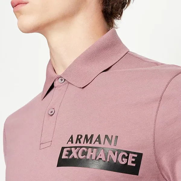 Áo Polo Nam Armani Exchange Regular Fit Tshirt 6LZFBE ZJGCZ - GB03 Màu Đỏ Hồng Size S
