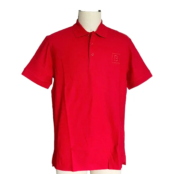 Áo Polo Nam Burberry B Box Letter Graphic Cotton Polo Shirt Màu Đỏ Size M - 3