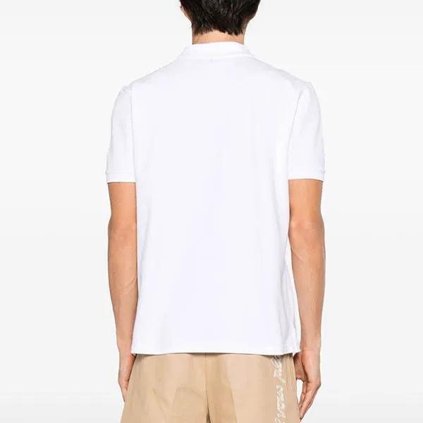 Áo Polo Nam Maison Kitsuné White With Bold Fox Head Logo Embroidered LM00208KJ7002P100 Màu Trắng Size L