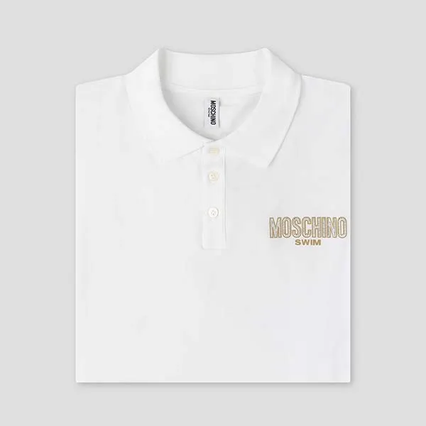 Áo Polo Nam Moschino White With Logo Printed V3A1608 9411 0001 Màu Trắng - Thời trang - Vua Hàng Hiệu