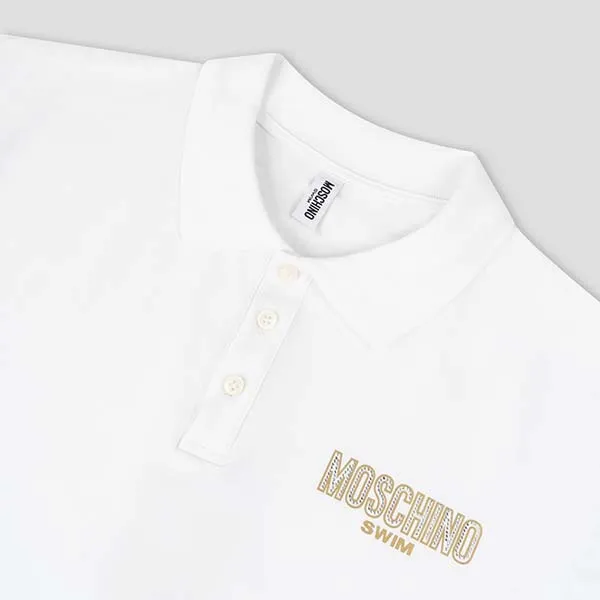 Áo Polo Nam Moschino White With Logo Printed V3A1608 9411 0001 Màu Trắng - Thời trang - Vua Hàng Hiệu