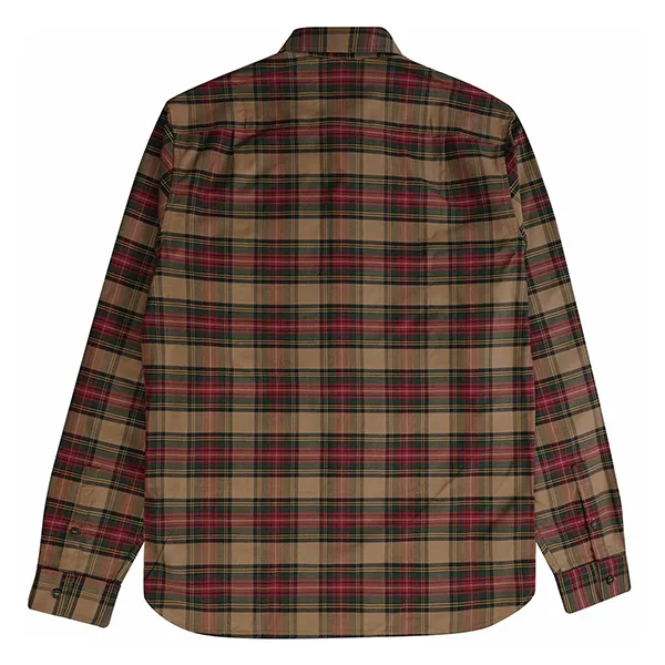 Áo Sơ Mi Nam Fred Perry Oxford Shirt In Shaded Tartan M4692 Kẻ Phối Màu Size XS