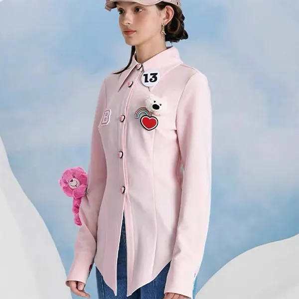 Áo Sơ Mi Nữ 13 De Marzo X Care Bears Shirt Primrose Pink Màu Hồng