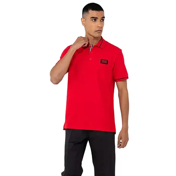 Áo Polo Nam Burberry Logo Appliqué Polo Shirt Màu Đỏ Size S