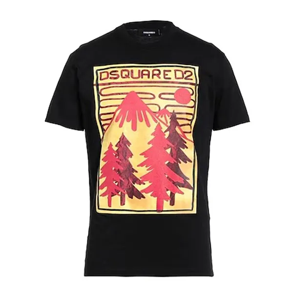 Áo Thun Nam Dsquared2 Men's Mountain Cool Tshirt S74GD0853 Màu Đen Size M