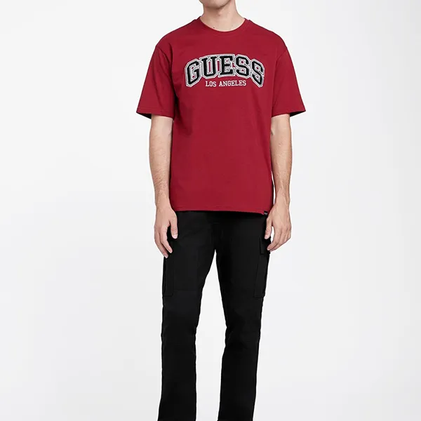 Áo Thun Nam Guess Factory Manga Corta Para Hombre X40I09KC8Z3 - PA05 Màu Đỏ Đô Size XS - Thời trang - Vua Hàng Hiệu