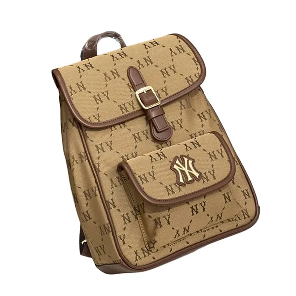 Balo MLB Diamond Monogram Jacquard Backpack New York Yankees 7ABKMD74N-50BGS Màu Nâu
