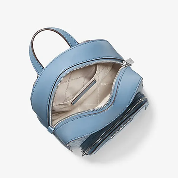 Balo Nữ Michael Kors MK Jaycee Extra Small Ombre Logo Convertible Backpack 35S4G8TB1B Màu Xanh Denim
