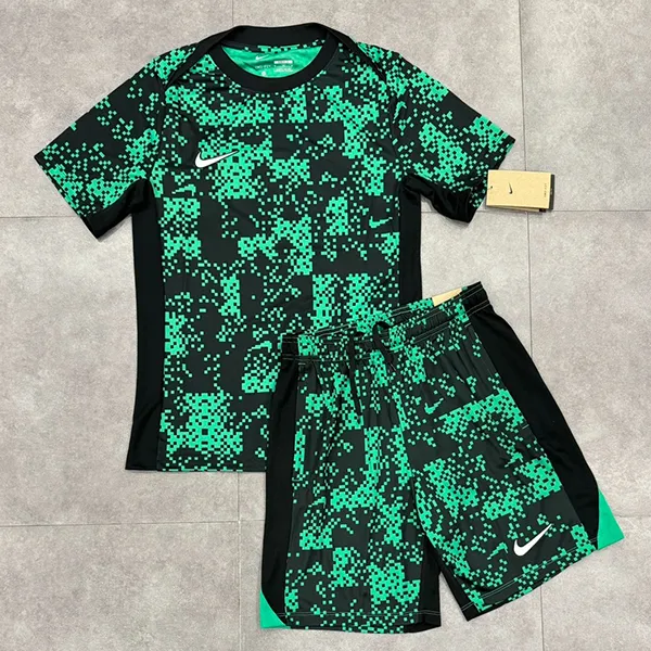 Bộ Quần Áo Cộc Tay Nam Nike Academy Allover Print Dri-Fit FN2412-324/FN2414-324 Màu Xanh Lá Size M