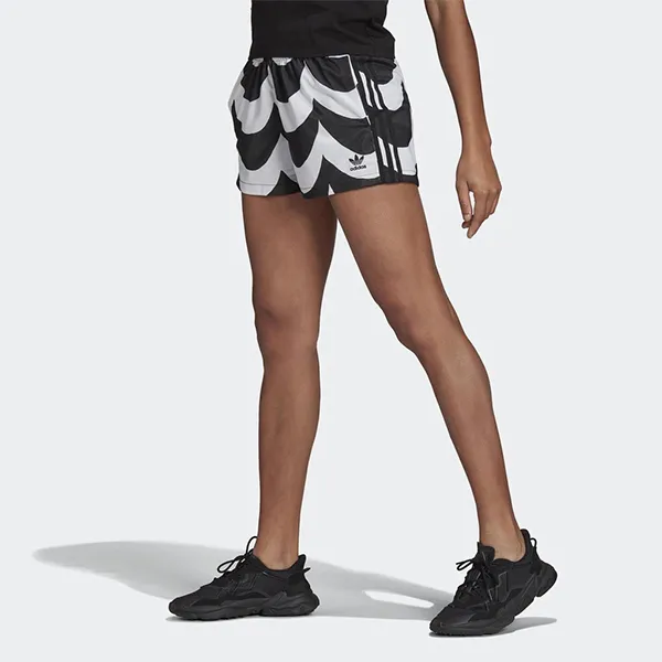 Bộ Quần Áo Cộc Tay Nữ Adidas Marimekko H20475/H20477 Màu Đen Trắng Size 6UK
