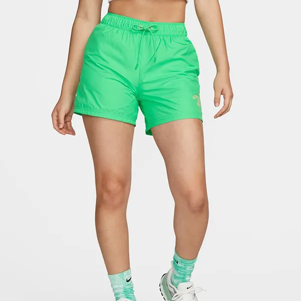 Bộ Quần Áo Cộc Tay Nữ Nike Sportswear FB8198-100/FJ5234-399 Màu Trắng Xanh Size S