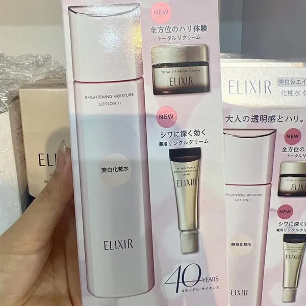 Bộ Sản Phẩm Dưỡng Da Shiseido Elixir Pure White Moisturizing Lotion Limited Edition 3 Món - Mỹ phẩm - Vua Hàng Hiệu
