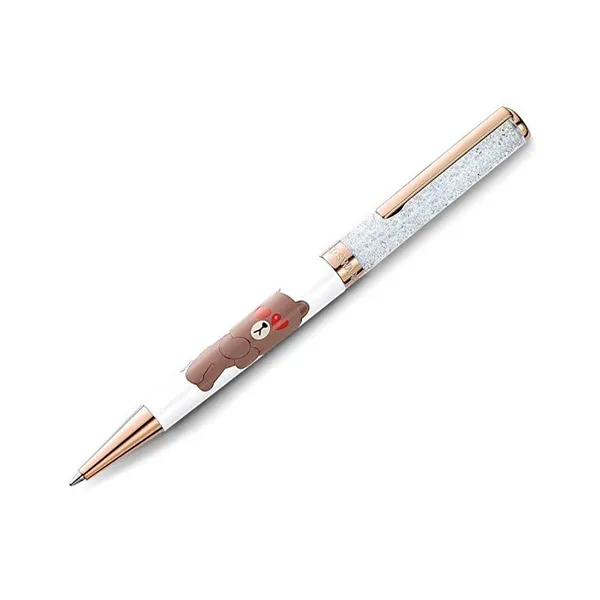 Bút Ký Swarovski Crystal Line Friends Brown BallPoint Pen Rose-Gold Tone Plated 5534327 Màu Vàng Hồng