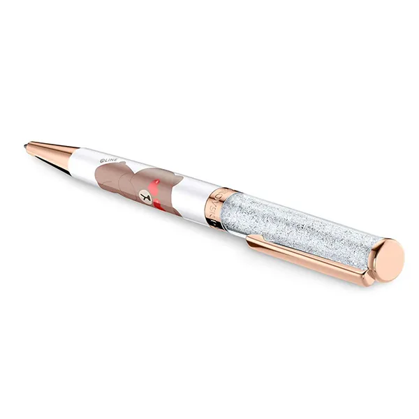 Bút Ký Swarovski Crystal Line Friends Brown BallPoint Pen Rose-Gold Tone Plated 5534327 Màu Vàng Hồng