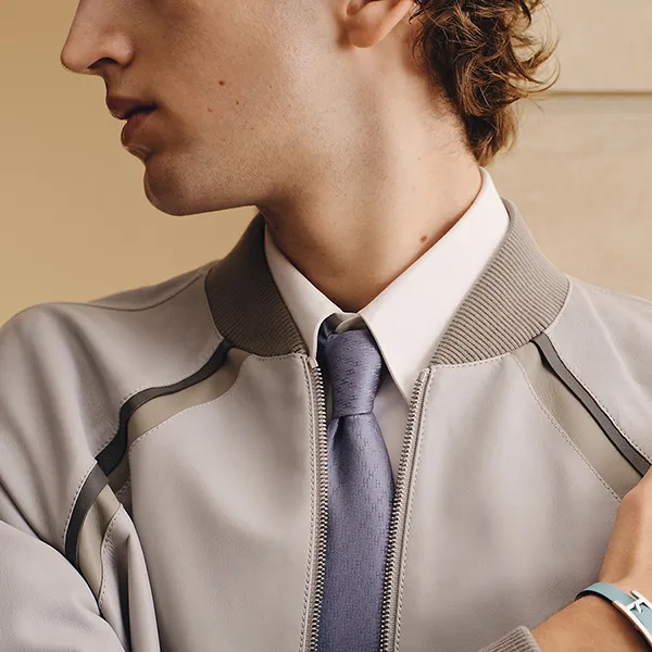 Cà Vạt Nam Hermès Faconnee New H Tie Ciel Découvert Rộng 7cm Màu Xanh Xám - Thời trang - Vua Hàng Hiệu