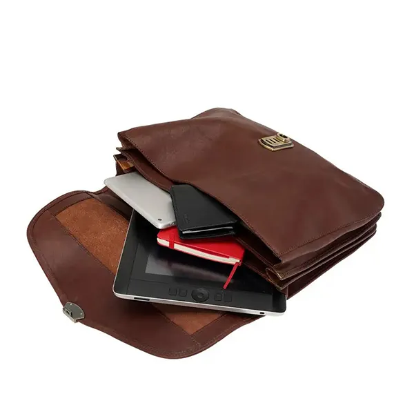 Cặp Xách Tay Nam Medici Of Florence 4000 - Dark Brown Màu Nâu Đậm - Túi xách - Vua Hàng Hiệu