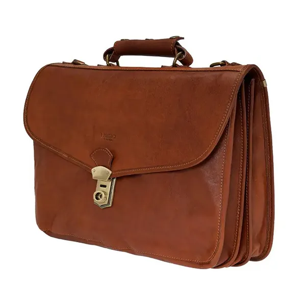 Cặp Xách Tay Nam Medici Of Florence Calfskin 4000 Brown MED400BC44F0D Màu Nâu