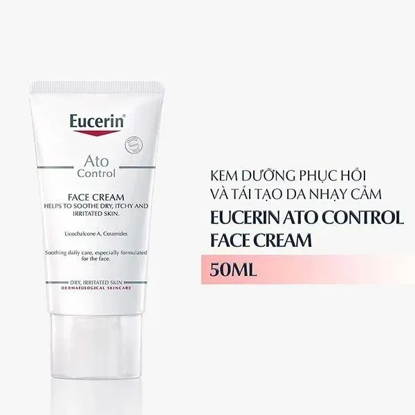 Combo Kem Dưỡng Eucerin Ato Control Soothing Và Nước Cân Bằng Eucerin Acne Oil Control ProAcne Solution Toner (50ml + 200ml) - Mỹ phẩm - Vua Hàng Hiệu