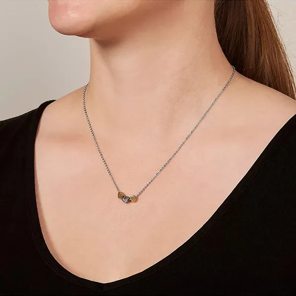 Dây Chuyền Nữ Fossil Heart Tri-Tone Steel Necklace JF02856998 Phối Màu - 3